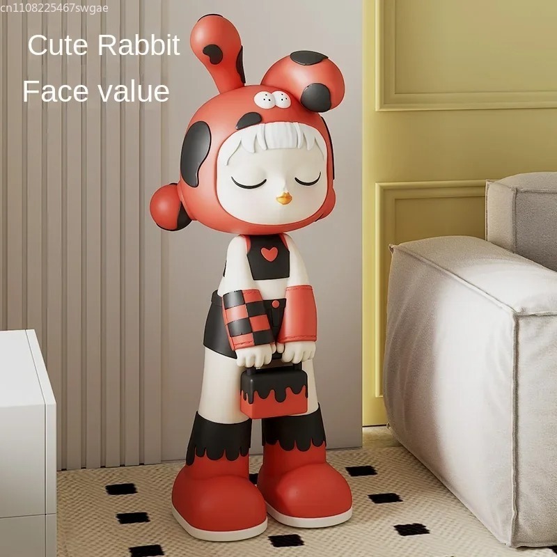 Resin Crafts - Statue de fille de dessin animé,