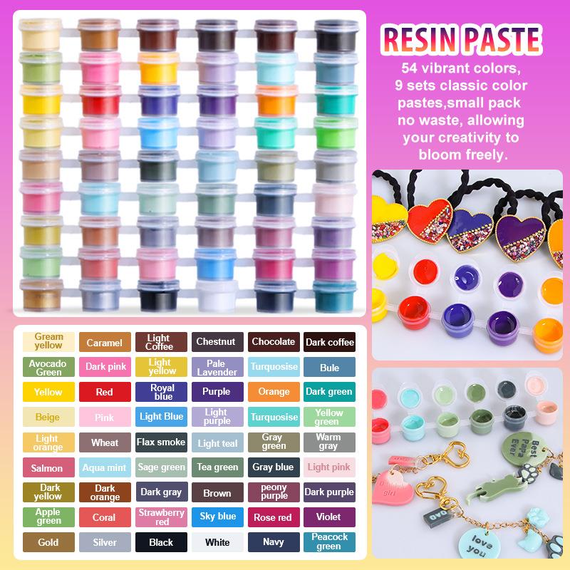 Resin Pigment Set - 6 couleurs/ensemble de pigments en pâte,