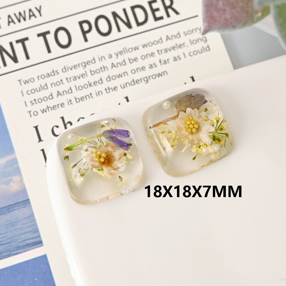 Boutons en résine de dôme de f - Dried Flower Bulk avis et prix