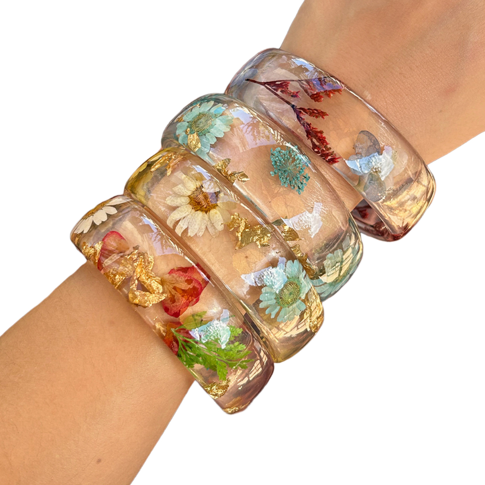 Bracelet Large en Acrylique Tr - Dried Flower Bulk avis et prix
