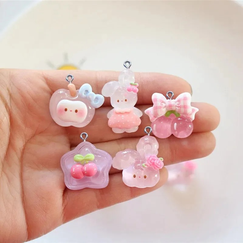 10 Breloques Lapin Cerise Mign - Resin Crafts Diy avis et prix
