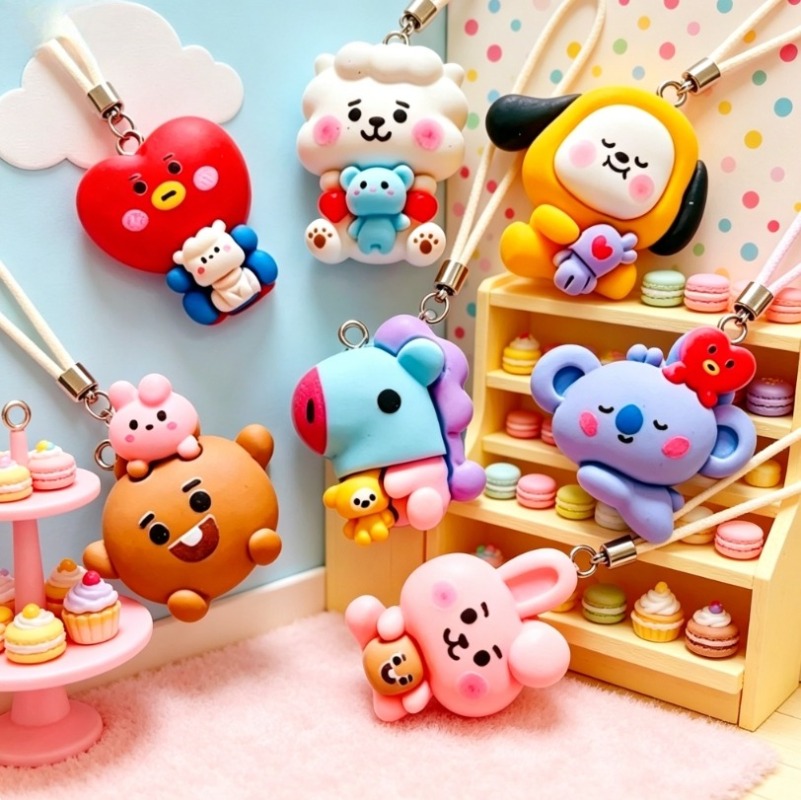 Breloques en résine BT21, 7 pi - Resin Crafts avis et prix